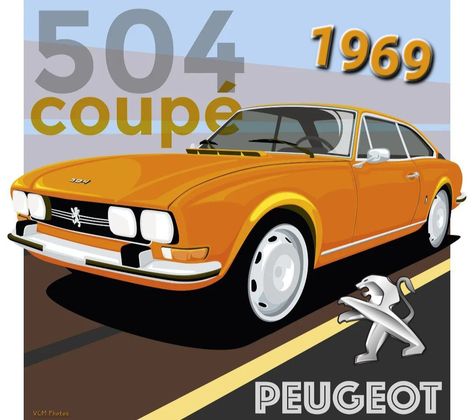 #Peugeot 504 Coupé(1969) Peugeot 504, Auto Art, Night Driving, Car Art, Art And Design, Peugeot, Lion, Garage, Art Design