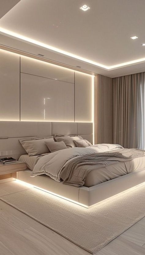 Luxury Bedrooms, Bedroom Interior Design Luxury, Modern Luxury Bedroom, Luxury Bedroom Design, Bedroom False Ceiling Design, Ceiling Design Bedroom, Bedroom Deco, Headboard Designs, Elegant Bedroom