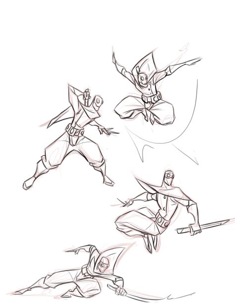 2345714-ninja_concept3_poses Ninja Poses, Ninja Art, Sketch Poses, Small Drawings, Gesture Drawing, Poses References, Drawing Skills, Art Poses, Character Design References