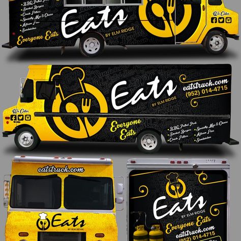 Genesis Media picked a winning design in their car, truck or van wrap contest. For just $449 they received 10 designs from 4 designers. Food Truck Designs, Foodtrucks Ideas, Food Vans, Visuell Identitet, Truck Wrap, Best Food Trucks, Mobile Food Trucks, Food Van, Food Truck Ideas