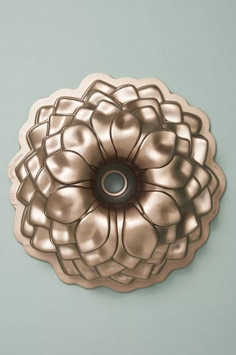 Nordic Ware Blossom Bundt Pan | Anthropologie 3d Palm Tree, Bundt Pans, Kitchenware Products, Bread Pan, Ceramic Butter Dish, Grill Set, Cooking Supplies, Cast Iron Dutch Oven, Bundt Pan