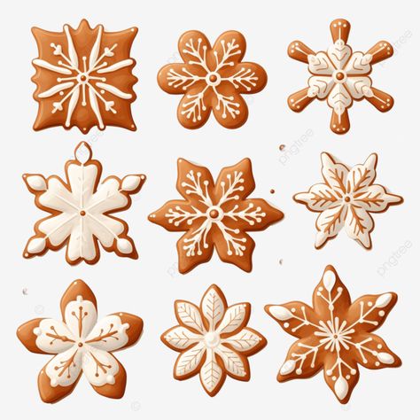 stock vector of cute snowflake gingerbread cookies food for christmas christmas baking christmas c Food For Christmas, Snowflake Gingerbread, Cookies Png, Baking Christmas Cookies, Snowflake Clipart, Baking Christmas, Christmas Baking, Christmas Christmas, Gingerbread Cookies