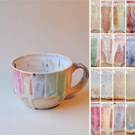 Rainbow Glaze Pottery, Mayco Stoneware Glaze Combinations, Witch Pottery, Mayco Glaze Combinations, Hug Mugs, Mayco Glaze, Glazing Ideas, Glaze Combinations, Glaze Combos