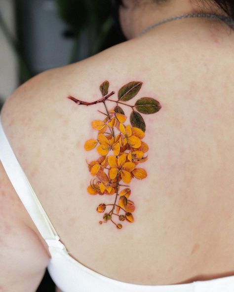 𝐌𝐚𝐲 on Instagram: “. Cassia fistula for Maria💛” Cassia Fistula, Random Tattoos, Like Tattoos, C Tattoo, Jewelry Tattoo, Get It Done, Tree Tattoo, No Limit, You Get It