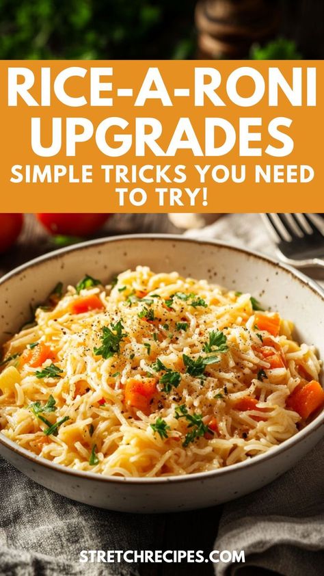 Looking to upgrade your Rice-A-Roni? I’ve got all the best tips to make it even tastier! From adding your favorite protein, to tossing in extra veggies, or even finishing with an egg on top, these simple tricks will take your meal to the next level. Save this pin now and click through for the full guide! Best Rice Recipe, Mexican Rice Easy, Rice A Roni, Asian Rice, Healthy Rice, Human Race, Quick Dinner Recipes, An Egg, Rice Dishes