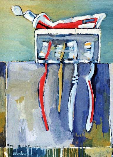 Tooth brushes - Still Life Oil Painting - Dion Archibald Dental Painting, Tooth Painting, Dental Wall Art, Dental Pictures, Dentist Art, Tooth Brushes, Dental Posters, Dental Photography, Teeth Art