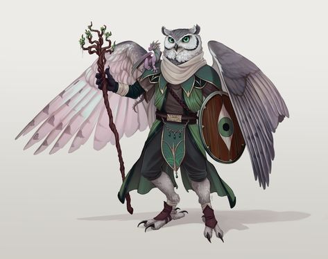 ArtStation - Cormag Owlin Wizard, Rachel Denton, Owl Wizard, Roll For Initiative, Dnd Druid, Character Commission, Pathfinder Character, Dungeons And Dragons Characters, Creature Concept Art