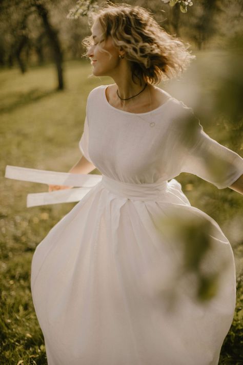 Bohemian Wedding Dress, Simple Wedding Dress, Casual Wedding Dress, Modest Bridal Dress, Linen Wedding Gown, Lithuanian Linen Dress. Wedding Dress Casual, Modest Bridal Dresses, Wedding Dress Modest, Simple Wedding Dress Casual, Linen Wedding Dress, Wedding Dress Simple, Linen Wedding, Modest Bridal, Simple Wedding Dress