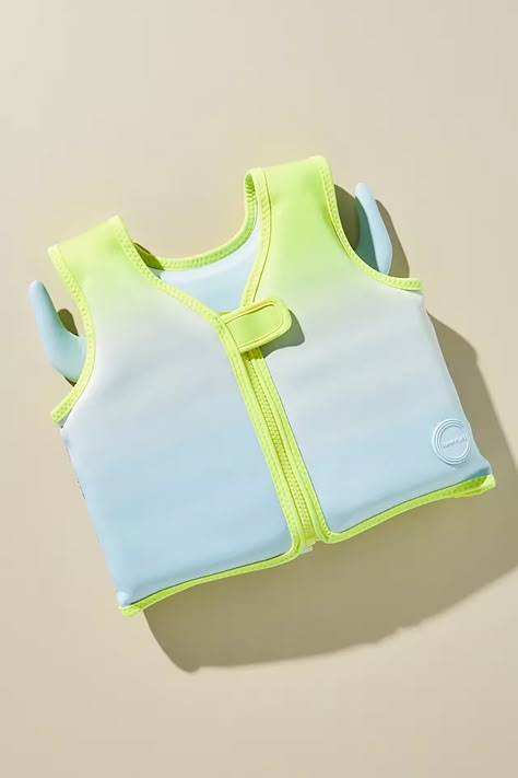 Monty the Monster Kids Life Jacket | Anthropologie Kids Life Jackets, 타이포그래피 포스터 디자인, Jamaica Travel, Blue Fits, Life Jacket, Bath Linens, Linen Shop, Kids Swimming, Spring Home