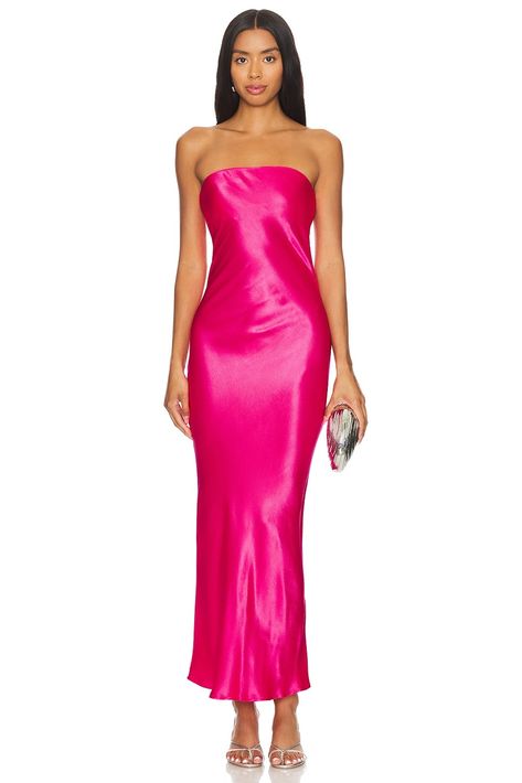 SNDYS x REVOLVE Angel Strapless Midi Dress in Hot Pink | REVOLVE Matching Lounge Set, Strapless Midi Dress, Pink Pink, Sydney Australia, Event Dresses, Fashion Help, Floral Maxi, Guest Dresses, Floral Maxi Dress