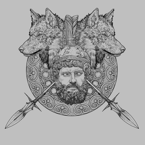 MARS : The God Of War on Behance Mars Roman God, Rome Mythology, Roman Tattoo, Roman Myth, Spartan Tattoo, White Tattoos, Aries And Scorpio, Evil Tattoos, Roman Warriors