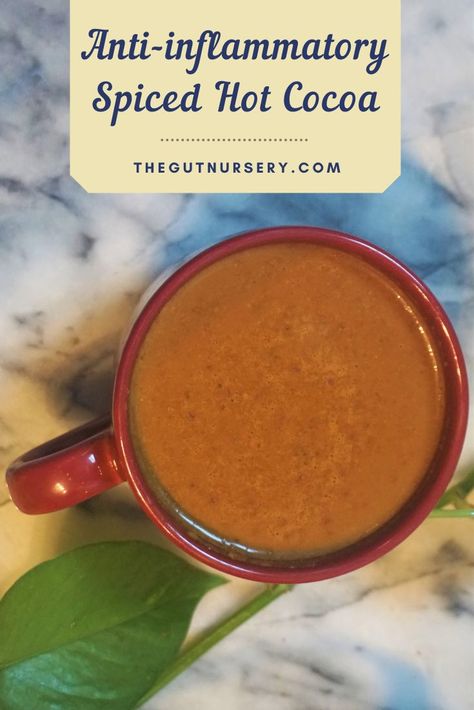 Turmeric Hot Cocoa, Turmeric Hot Chocolate, Spiced Hot Cocoa, Spiced Cocoa, Healing Drinks, Healthy Cocoa, Superfood Coffee, Turmeric And Pepper, Anti Inflammation Recipes