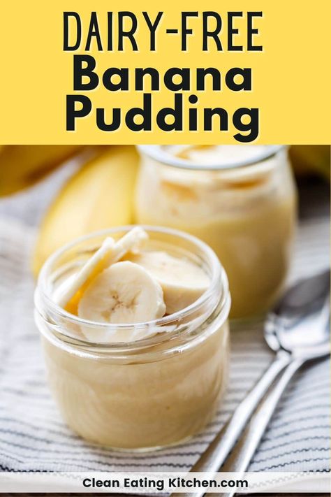 Lactose Free Banana Pudding, Coconut Banana Pudding, Non Dairy Banana Pudding, Banana Pudding Dairy Free, Dairy Free Banana Pudding, Banana Dishes, Gluten Free Banana Pudding, Pudding From Scratch, Dairy Free Pudding