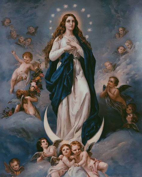 Immaculate Mary, Assumption Of Mary, Virgin Mary Art, Mother Mary Images, Blessed Mary, Images Of Mary, Religious Pictures, Mama Mary, Queen Of Heaven