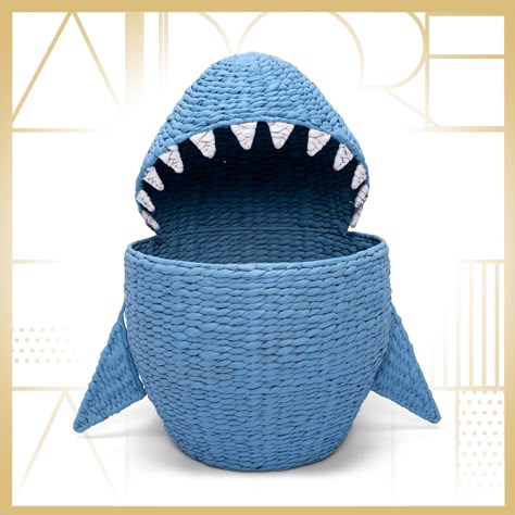 Adore Decor Sharky Laundry Hamper, Child & Pet Safe Basket - Bed Bath & Beyond - 39930800 Shark Theme Room, Ocean Nursery Theme, Toddler Bedroom Makeover, Playroom Gym, Sea Kids Room, Ocean Baby Rooms, Sea Nursery Theme, Sea Life Nursery, Shark Nursery