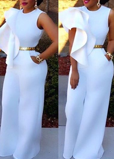 White Party Outfits, Classy Jumpsuit Outfits, All White Party Outfits, Birthday Elegant, White Outfits For Women, White Party Outfit, Classy Jumpsuit, Afrikaanse Mode, All White Party