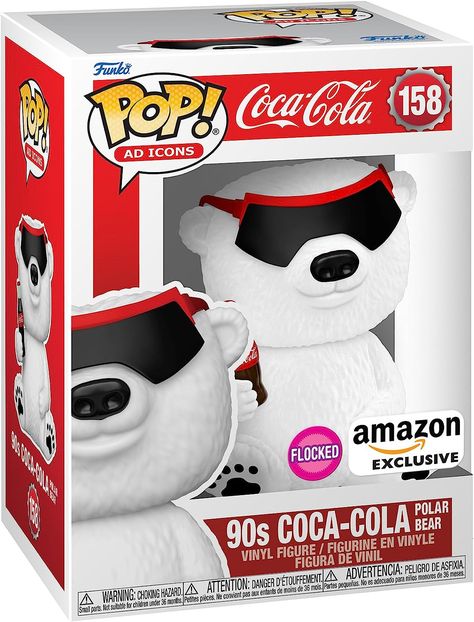 Funko Pop! Ad Icons: 90's Coca-Cola Polar Bear Flocked- “As An Amazon Associate I Earn From Qualifying Purchases.” Funko Pop Box, Coca Cola Bear, Игрушки Funko Pop, Deadpool X Spiderman, Pop Ads, Coca Cola Polar Bear, Funko Pop Dolls, Funko Figures, Pop Box