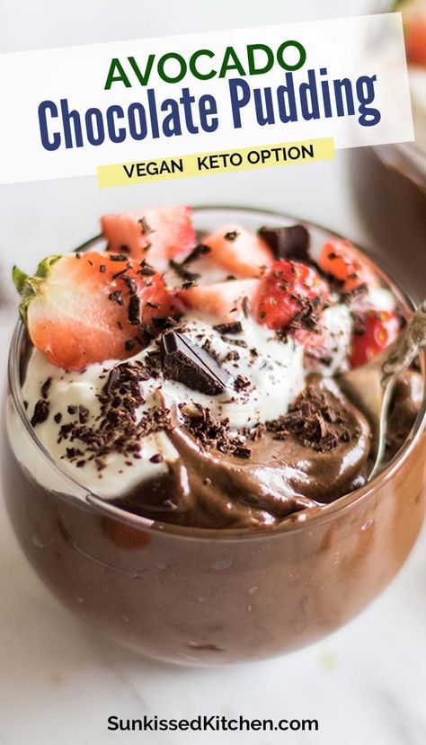 Avocado Chocolate Pudding Avacado Chocolate Pudding, Chocolate Avocado Pudding, Vegan Chocolate Pudding, Avocado Chocolate Pudding, Avocado Pudding, Vegetable Recipe, Chocolate Avocado, Avocado Chocolate, Avocado Breakfast