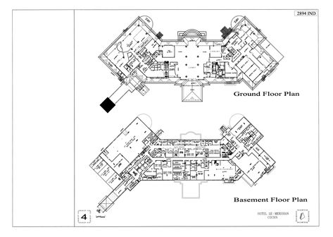 Le Meridien Hotel and Galfar Convention Centre | Presentation panel, hotel, basement and ground floor plans | Archnet Hotel Ground Floor Plan, Hotel Basement, Convention Center Design, Le Meridien Hotel, Resort Plan, Muslim World, Le Meridien, Hotel Plan, Brick Masonry