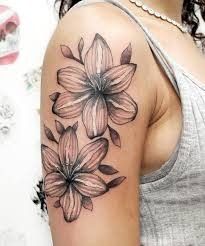 Amaryllis - Pride Amaryllis Tattoo Simple, Amaryllis Flower Tattoo, Amaryllis Tattoo, Amaryllis Flower, Lily Flower Tattoos, Tattoo Shoulder, Amaryllis Flowers, Tattoo Zeichnungen, Flower Tattoo Shoulder