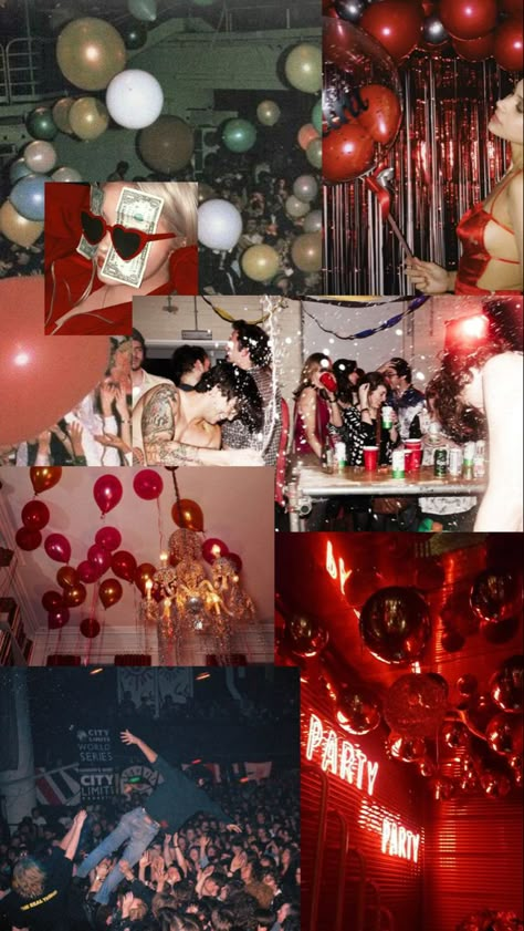 Themed Parties Aesthetic, House Party 90s Theme, House Party Decorations College, Grunge Birthday Party Ideas, College Halloween Party Decorations, Trendy Birthday Decorations, Rock Party Aesthetic, Pre Party Aesthetic, Grunge Party Theme