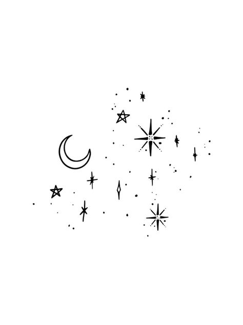 Sky Full Of Stars Tattoo, Night Sky Tattoos, Rain Tattoo, Sky Tattoos, Night Tattoo, Stars Tattoo, Star Rain, Cloud Tattoo, Sky Full Of Stars