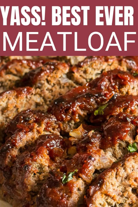 Meatloaf Recipes Without Onions, The Best Ever Meatloaf Recipe, Best Ever Meatloaf, Juicy Meatloaf, Moist Meatloaf, The Best Meatloaf, Meatloaf Dinner, Food Ideas Easy, Meatloaf Ingredients