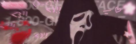 Ghostface Twitter Header, Cutecore Twitter Header, Ghostface Gif, Pink Ghostface, Twitter Header, Gif, Twitter, Pink, Art