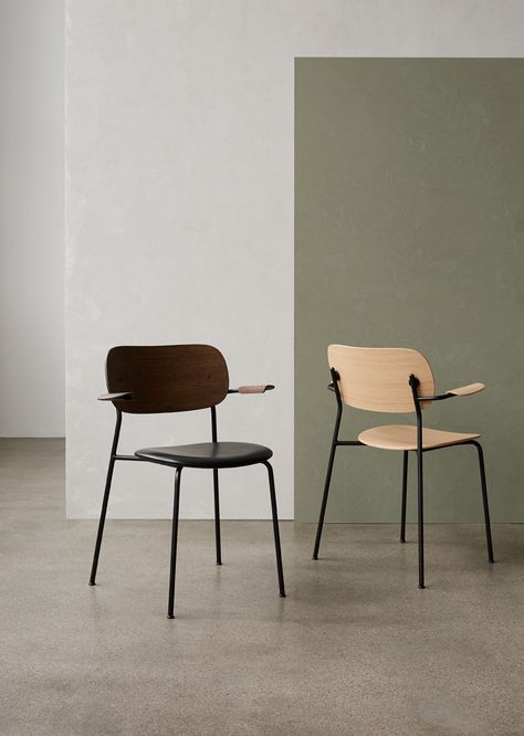 MENU and norm architects co-create co chair for the office group The Office Group, Audo Copenhagen, Norm Architects, Dining Chair Design, Royal Design, Burke Decor, House Doctor, Metal Chairs, Wooden Chair