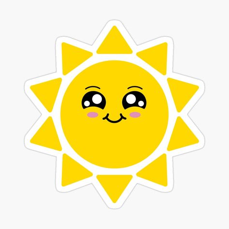 Sticker To Print, Kawaii Sun, Sun Sticker, Moon Art, Pikachu, My Art, Photo Wall, Good Morning, Awesome Products