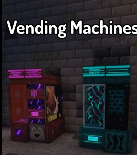 Nether Shop Minecraft, Netherrack Builds, Minecraft Sci Fi Interior, Arcane Minecraft Builds, Minecraft Wall Light Ideas, Minecraft Arcade Machine, Minecraft Fnaf Building, Scifi Minecraft Builds, Minecraft Dj Booth