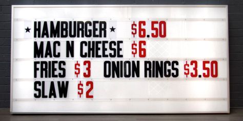 Diner Menu Light box Movie Marquee Sign, Cinema Sign, London Sign, Diner Sign, Vintage Marquee Sign, Vintage Cinema, Corporate Interior Design, Movie Room Decor, Diner Decor