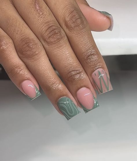 Short Nail Set, Colored Acrylic Nails, French Tip Acrylic Nails, Her Nails, Work Nails, Classy Acrylic Nails, Short Square Acrylic Nails, Long Acrylic Nails Coffin, Acrylic Nails Coffin Pink