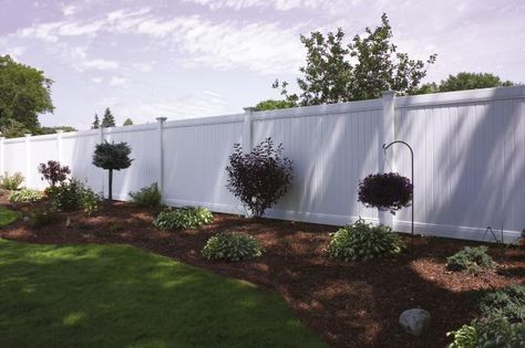 vinyl fencing | Vinyl Fences Austin, TX - Austex Fence & Deck Vinyl Fence Landscaping, Dog Fencing, Contemporary Fencing, Vinyl Fences, White Vinyl Fence, Vinyl Privacy Fence, Vinyl Fencing, Decorative Garden Fencing, Mulch Landscaping