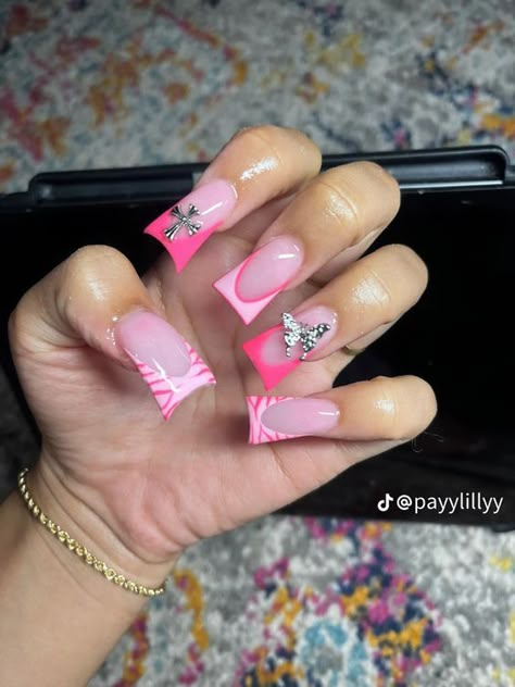 Acrylic Nail Set, Hard Nails, Duck Nails, Colored Acrylic Nails, Girly Acrylic Nails, French Tip Acrylic Nails, Short Square Acrylic Nails, Exotic Nails, Long Acrylic Nails Coffin