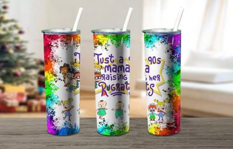 Tumblers are double wall insulted and can hold hot or cold drinks. Custom tumblers are perfect for customizing for yourself or as a gift. We can make custom orders as well, just message us. Tumbler comes with a clear lid and straw and is top rack dishwasher safe. Washing instructions are included. *********PLEASE NOTE********* If personalizing with name please CHECK SPELLING when entering into the personalized section. Names will be on back side of tumbler above label area. Font choices are avai Rugrats Tumbler, 90s Cup, 90s Tumbler, Tumbler Quotes, Metal Straws, Girls Gift, Custom Boxes, Custom Tumblers, Tumbler Cups