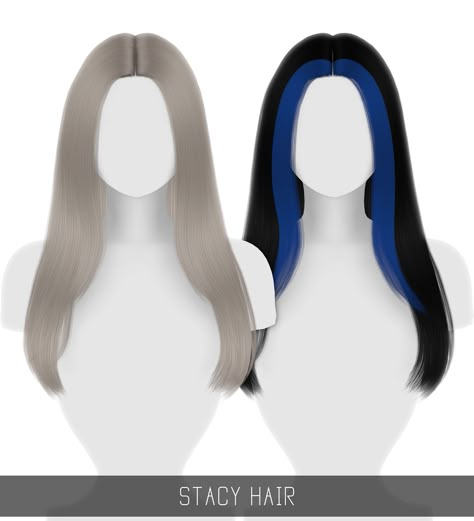 Simpliciaty: Stacy Hair • Sims 4 Hairs Sleek Middle Part, Middle Part Hairstyle, Sims 4 Black Hair, The Sims 4 Pc, Pelo Sims, Sims 4 Children, The Sims 4 Packs, Sims 4 Cc Makeup, Sims 4 Game Mods