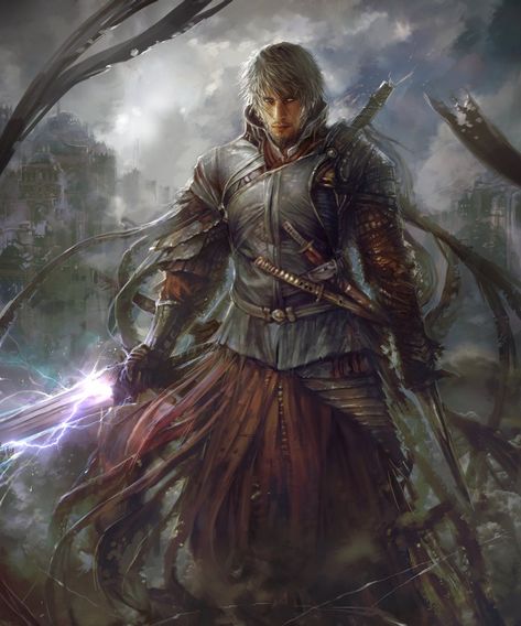 M human eldritch Knight Magic Swordsman, Human Warrior, Eldritch Knight, Heroic Fantasy, Dark Magic, Fantasy Male, High Fantasy, Fantasy Warrior, Arte Fantasy