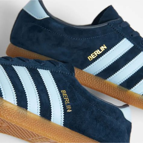 Adidas Berlin 2023 Navy Adidas Shoes, Adidas Berlin, Blue Mid-top Adidas Sneakers, Adidas Blue Sneakers With Three Stripes, Adidas Mnd Blue, Adidas Trainers, Adidas Shoes Women, Off Duty, Adidas Shoes