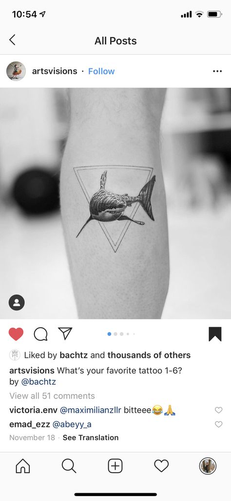 Geometric Shark Tattoo, Shark Tattoo, Shark Tattoos, I Tattoo, Triangle Tattoo, Geometric Tattoo, Tattoo Ideas, Pin Up, Tattoo Designs