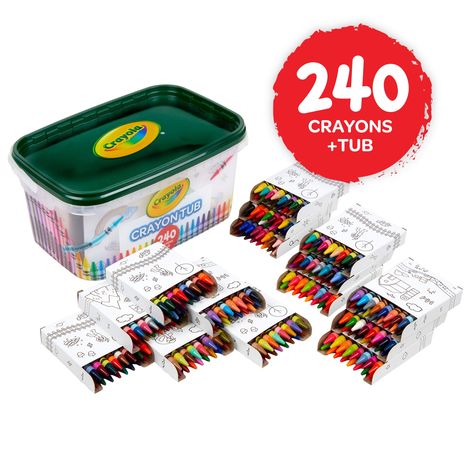 AmazonSmile: Crayola 240 Crayons, Bulk Crayon Set, 2 of Each Color, Gift for Kids, Ages 3, 4, 5, 6, 7: Toys & Games Classroom Art Supplies, Melted Crayon Crafts, Toddler Crayons, Book Art Projects, Teacher Must Haves, Hover Craft, Kids School Supplies, Crayon Set, Crayola Crayons