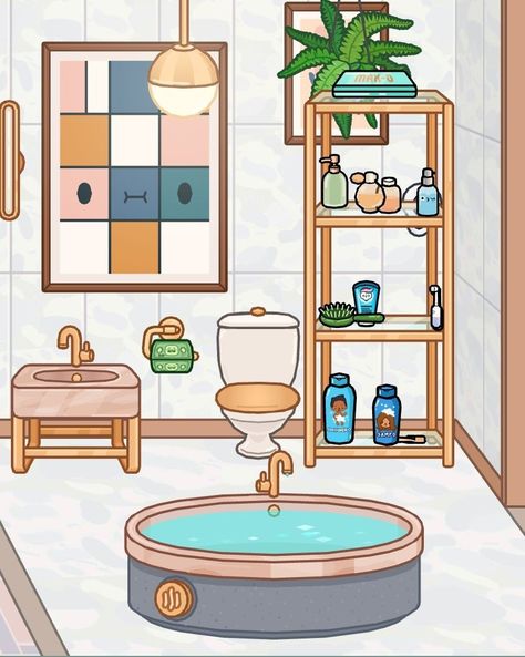 Toca life Modern Mansion Bathroom, Toca Boca Bathroom, Mansion Bathroom, Modern Mansion Interior, Mansion Kitchen, Cute Bathroom Ideas, Dream House Aesthetic, New House Bathroom, Free House Design