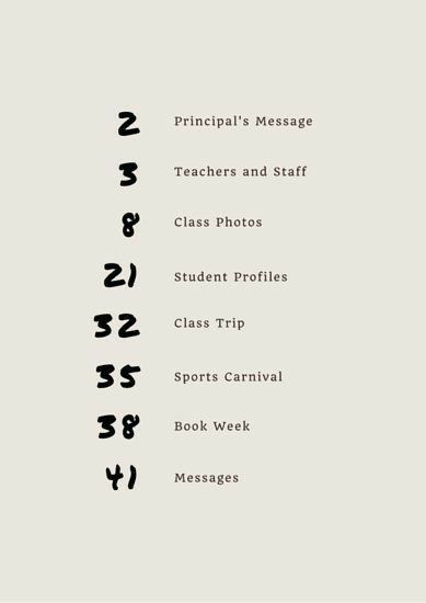 Contents Page Design, Teaching Yearbook, Table Of Contents Design, Marker Font, Indesign Layout, Contents Layout, Reflective Journal, Table Of Content, Yearbook Pages