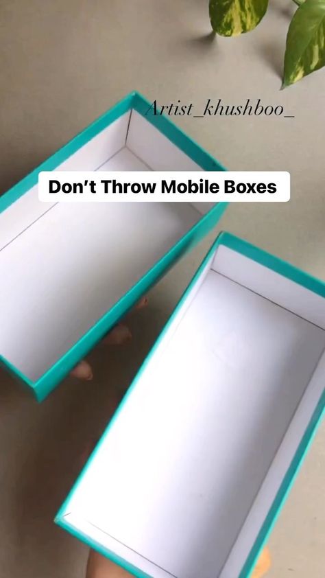 Let’s creative together | Mobile box ko phenkna mat Abse😊#diy end tak a👌🏻 | Instagram Bedroom Decor Handmade Diy Ideas, How To Make Paper Box Tutorials, Waste Art Crafts, Ideas For Home Decorating, Mobile Box Craft Ideas, Diy Gift Box Ideas Creative, Pen Holders Diy, Mobile Box Craft, Diy Book End