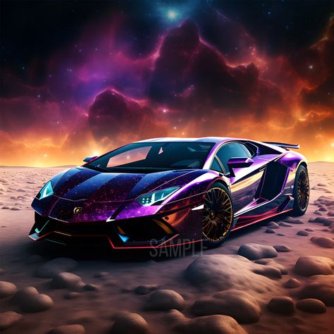 Lamborghini Aventador In Galaxy Space On Digital Download Wall Art. Cool Lamborghini Aventador Supercar Poster For Home Decor. Jpg is photo of the Lamborghini Aventador supercar parked on planet in space and galaxy, in 1 digital file that will decorate the walls of your home or offices. and also for other purposes. The image quality is good enough for printing. 7500X7500 300 DPI 24 Bit depth How to print your files that you purchase: 1) You can print them using your home printer. 2) Use a local Cool Lamborghini, Space And Galaxy, Lamborghini Supercar, Wall Art Cool, Cool Car Pictures, Download Wall Art, Fancy Cars, Pretty Cars, Cool Wallpapers Art