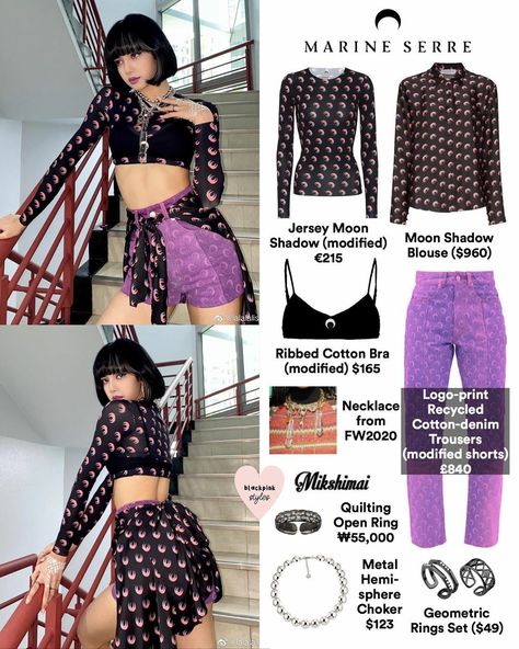 Blackpink Hylt, Blackpink Outfit, Fashion Outfits Korean, Class Shirts, Blackpink Outfits, Bts Clothing, Necklace Outfit, Korean Fashion Kpop, Diy Clothes And Shoes