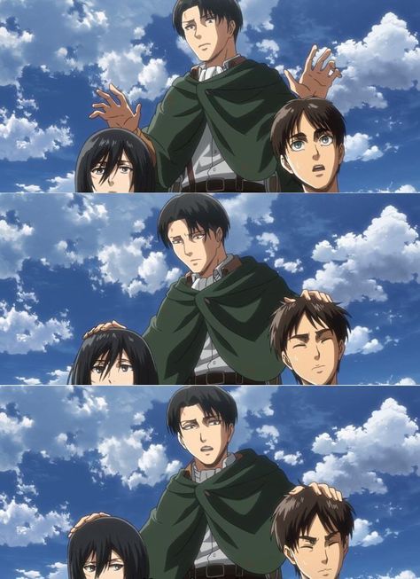 Levi As A Dad, Mikasa And Levi, Levi And Mikasa, Mikasa And Eren, Levi And Eren, Levi Squad, Eren Levi, Levi Mikasa, Atack Ao Titan