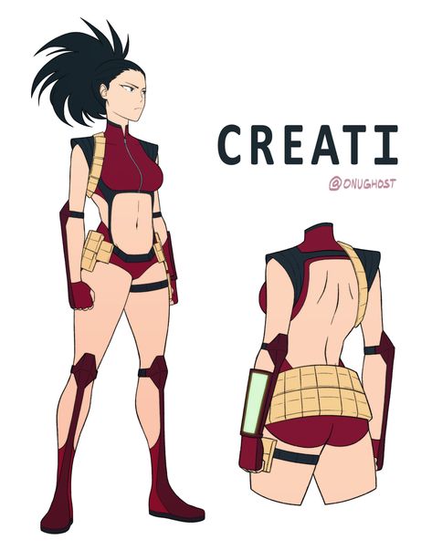 Hot Momo   Credit to @Onughost on Reddit Pictures Of Momo, My Hero Academia Costume, Bakugou Manga, Ochako Uraraka, Hero Costumes, My Hero Academia Memes, Buko No Hero Academia, Superhero Design, Female Character