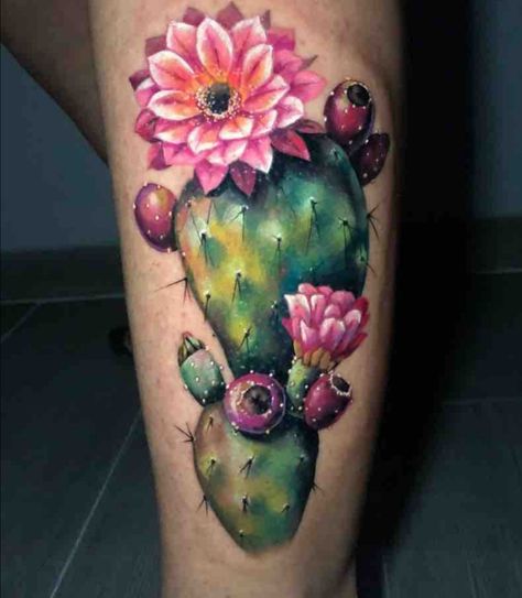 Flower And Rose Tattoo, Cactus Flower Tattoo, Cactus Tattoos, Blatt Tattoos, Desert Tattoo, Succulent Tattoo, Cactus Tattoo, Theme Tattoo, Tattoos Skull