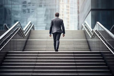 Businessman climbing stairs standing walking adult.  | premium image by rawpixel.com / kanate Walking Stairs, Climbing Stairs, Stair Climbing, Climbing, Stairs, Walking